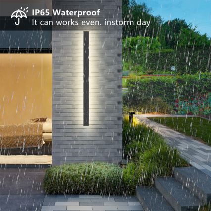 Aplica de perete LED pentru exterior Brilagi LINEAR LED/22W/230V 4000K IP65 100 cm antracit CRI 90