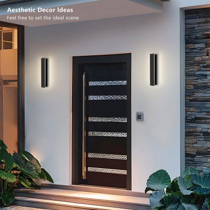 Brilagi - Aplică LED de exterior LINEAR LED/8W/230V 3000K IP65 30 cm negru CRI 90