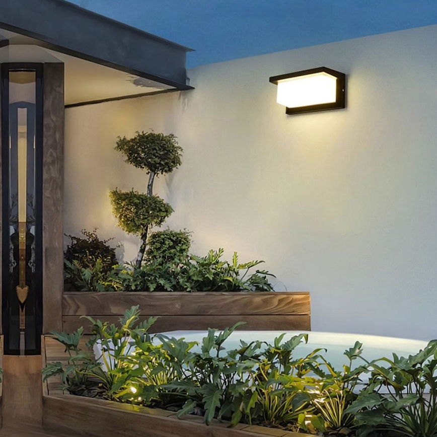 Brilagi - Aplica LED RGBW reglabilă pentru exterior BRICKY 1xE27/9W/230V 2700-6500K IP54 negru