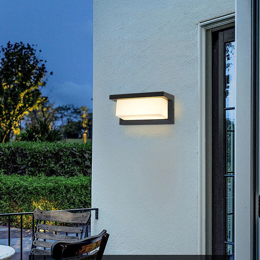 Brilagi - Aplica LED RGBW reglabilă pentru exterior BRICKY 1xE27/9W/230V 2700-6500K IP54 negru