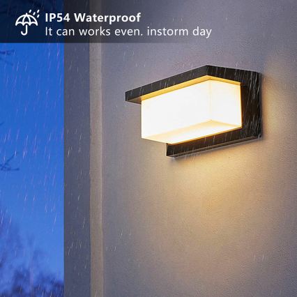 Brilagi - Aplica LED RGBW reglabilă pentru exterior BRICKY 1xE27/9W/230V 2700-6500K IP54 negru