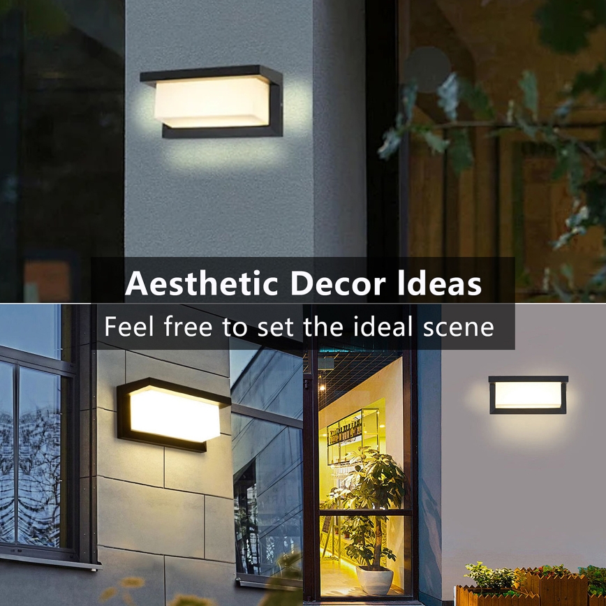 Brilagi - Aplica LED RGBW reglabilă pentru exterior BRICKY 1xE27/9W/230V 2700-6500K IP54 negru