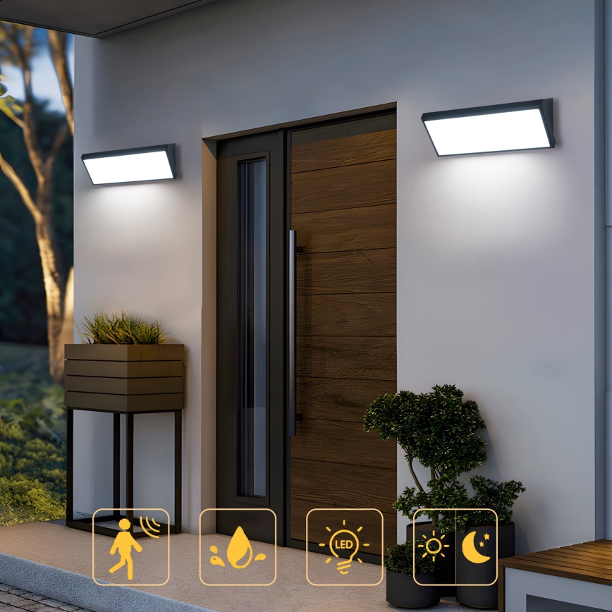 Brilagi - Aplică LED de perete pentru exterior TRIANGLE LED/42W/230V 45 cm neagră IP65