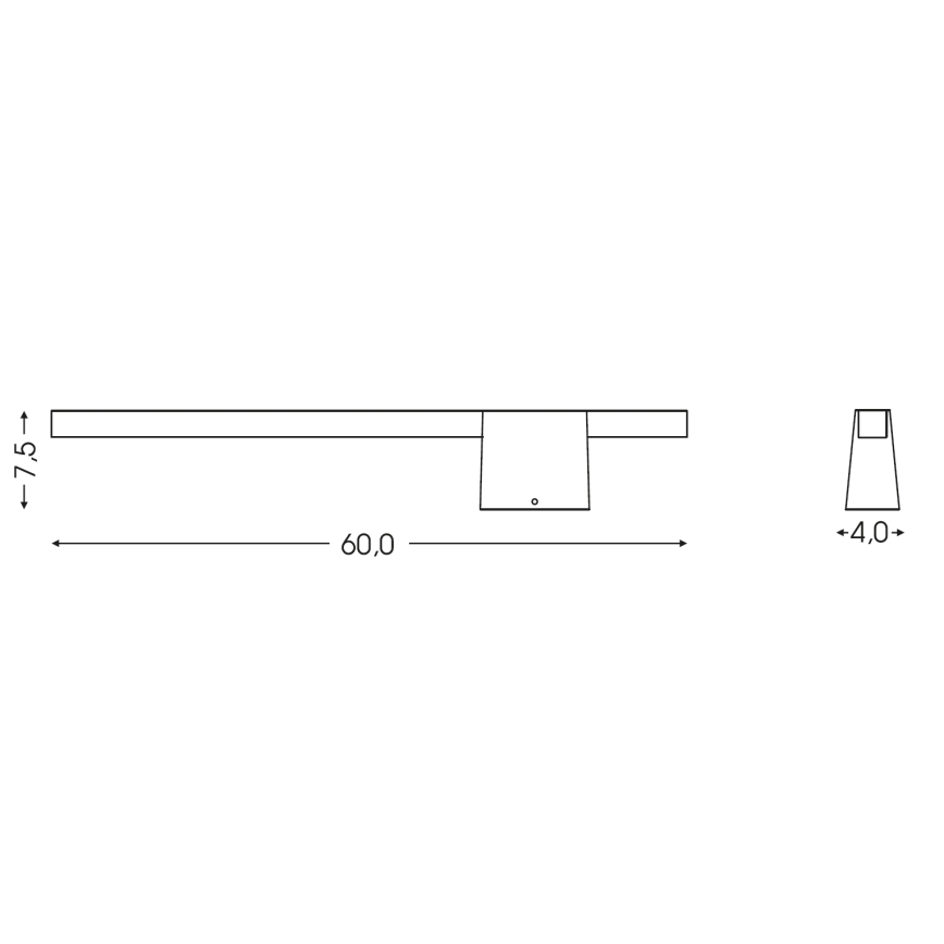 BRILAGI - Aplica de exterior LED VELORA LED/9W/230V 60 cm IP44 maro