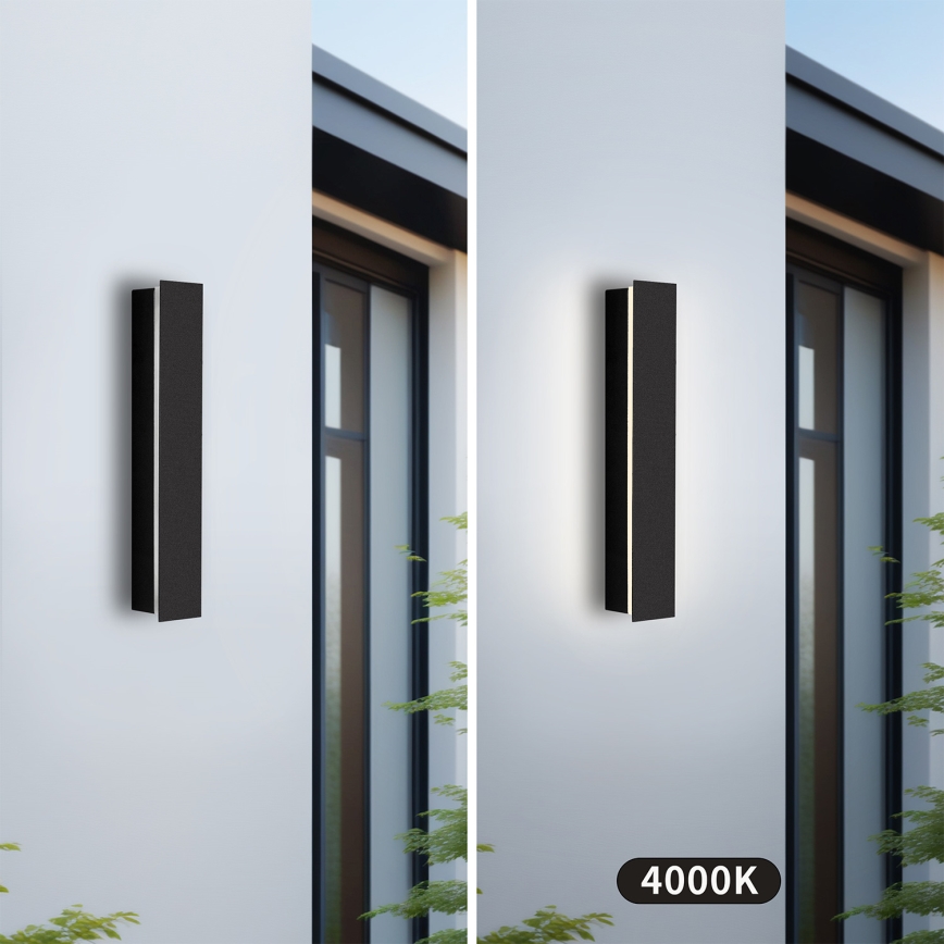 Brilagi - Aplică LED de exterior LINEAR, 8 W, 230 V, 4000 K, IP65, 30 cm, negru, CRI 90