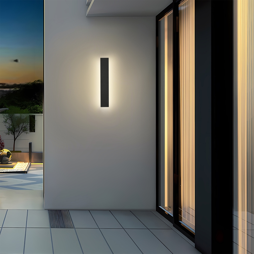 Brilagi - Aplică LED de exterior LINEAR, 8 W, 230 V, 4000 K, IP65, 30 cm, negru, CRI 90