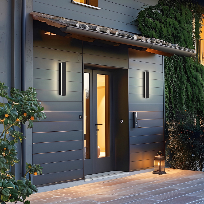 Brilagi - Aplică LED de exterior LINEAR, 8 W, 230 V, 4000 K, IP65, 30 cm, negru, CRI 90