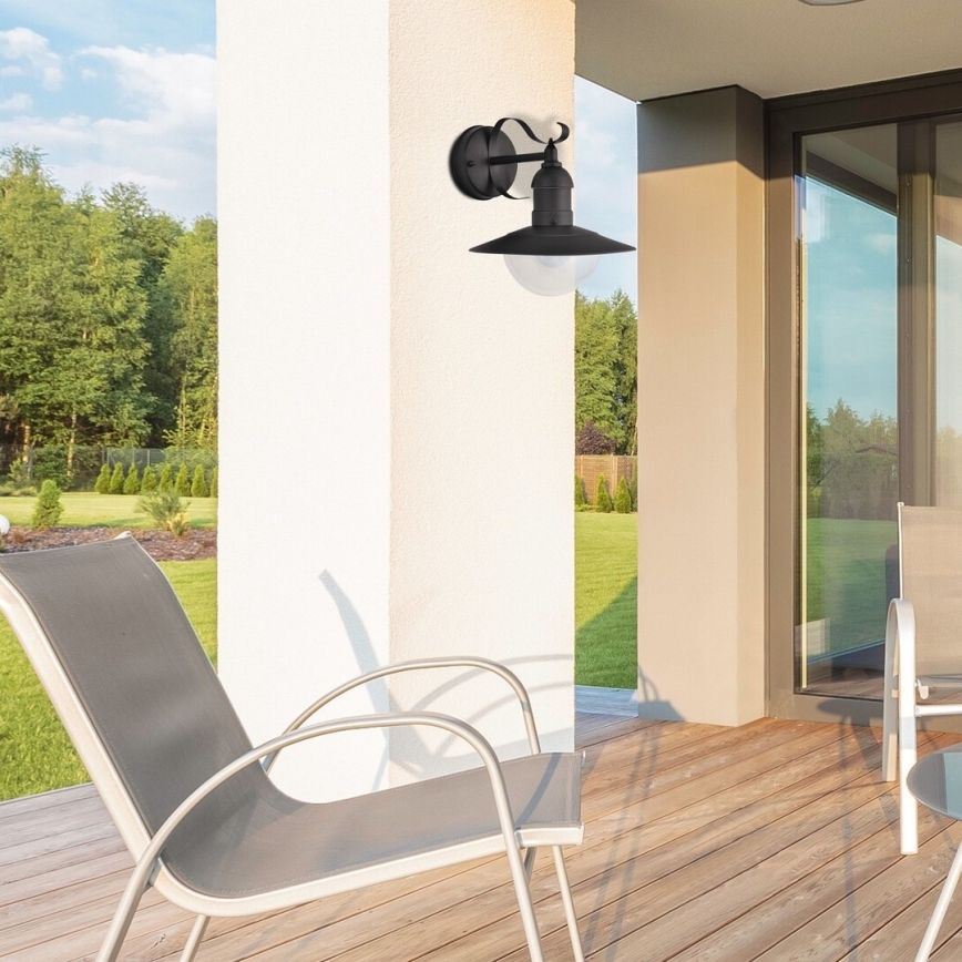 Brilagi - Aplica de exterior MOLDE 1xE27/60W/230V IP44 negru