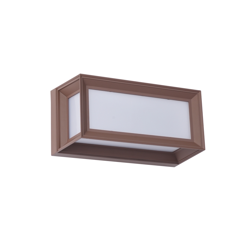 Brilagi - Aplica de perete pentru exterior PARKER LED, 12W, 230V, 3000/4500/6000K, maro, IP44
