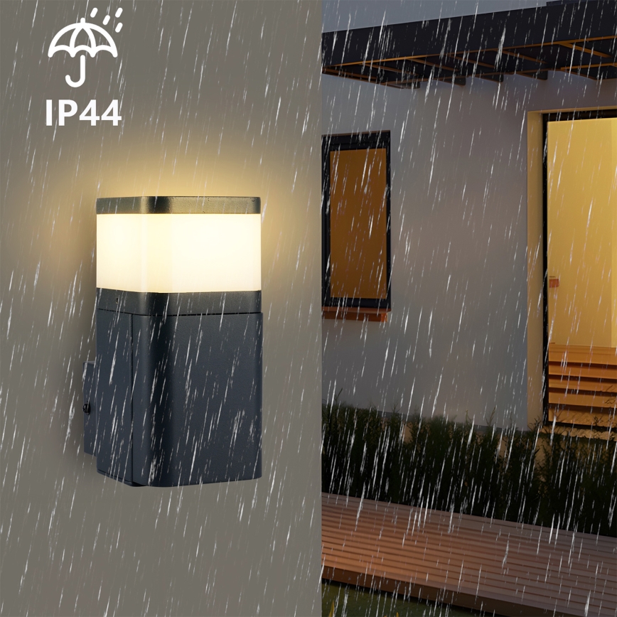 Brilagi - Aplică de exterior cu priză SCHUKO PILLAR 1xG9/11W/230V IP44 antracit