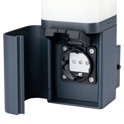 Brilagi - Aplică de exterior cu priză SCHUKO PILLAR 1xG9/11W/230V IP44 antracit