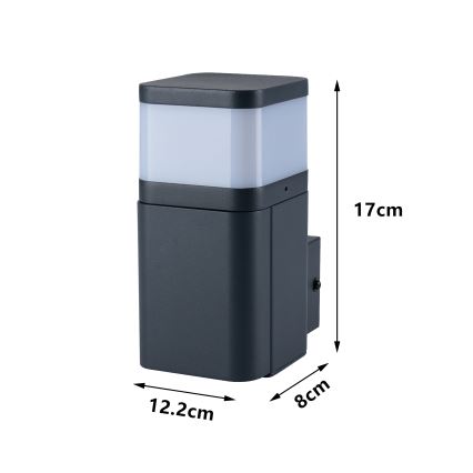Brilagi - Aplică de exterior cu priză SCHUKO PILLAR 1xG9/11W/230V IP44 antracit