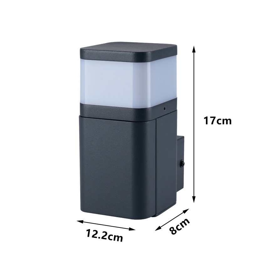 Brilagi - Aplică de exterior cu priză SCHUKO PILLAR 1xG9/11W/230V IP44 antracit