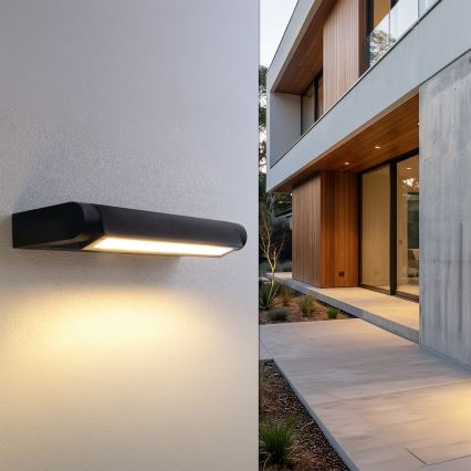 Brilagi - Aplică de exterior SALERNO LED, 12W, 230V, 35,5 cm, negru, IP65