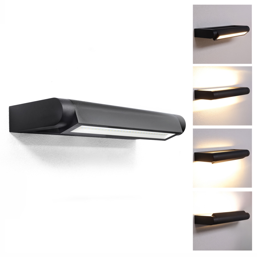 Brilagi - Aplică de exterior SALERNO LED, 12W, 230V, 35,5 cm, negru, IP65