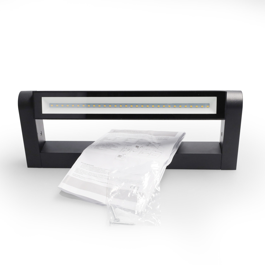 Brilagi - Aplică de exterior SALERNO LED, 12W, 230V, 35,5 cm, negru, IP65