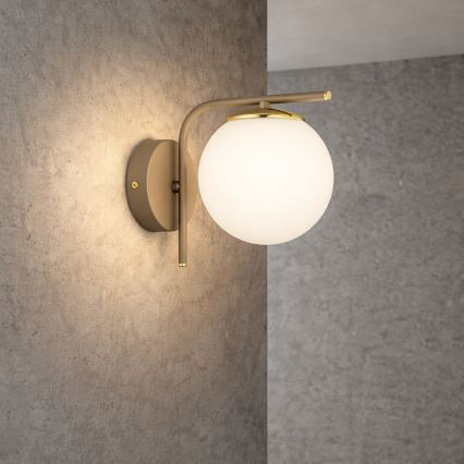 Brilagi - Aplică de perete 1xE27/60W/230V bej/auriu