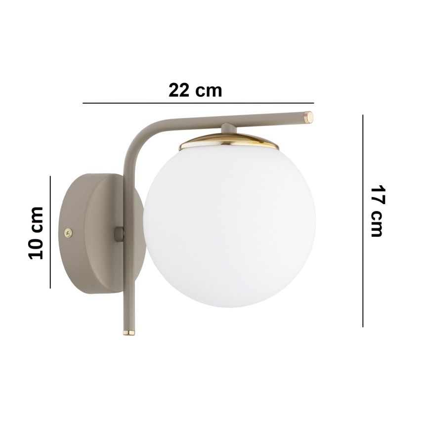 Brilagi - Aplică de perete 1xE27/60W/230V bej/auriu