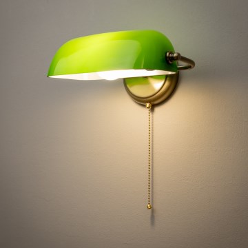 Brilagi - Aplica de perete BANK OFFICE 1xE27/60W/230V alama/verde
