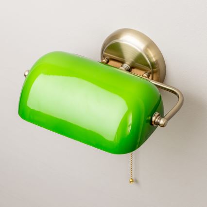 Brilagi - Aplica de perete BANK OFFICE 1xE27/60W/230V alama/verde