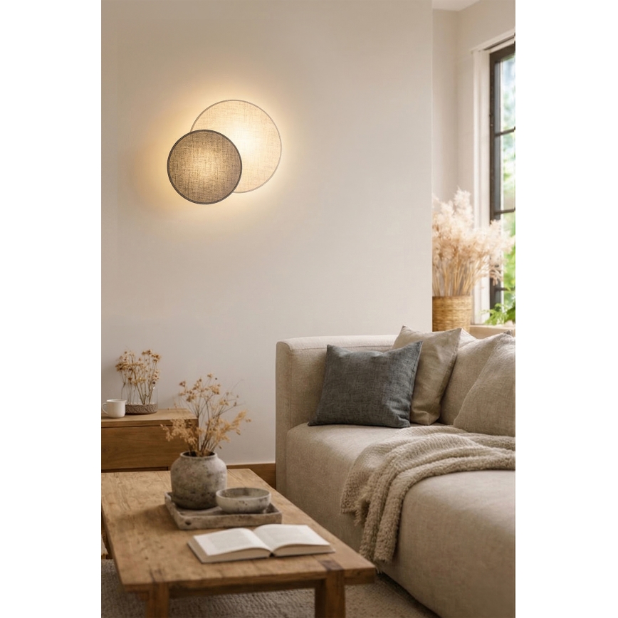 Brilagi - Aplica de perete CIRCLES 1xE27/60W/230V Ø 35 cm crem/gri
