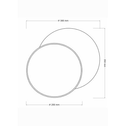 Brilagi - Aplica de perete CIRCLES 1xE27/60W/230V Ø 35 cm crem/gri