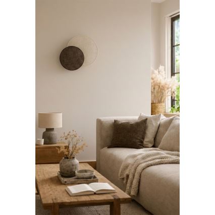 Brilagi - Aplica de perete CIRCLES 1xE27/60W/230V Ø 35 cm crem/maro