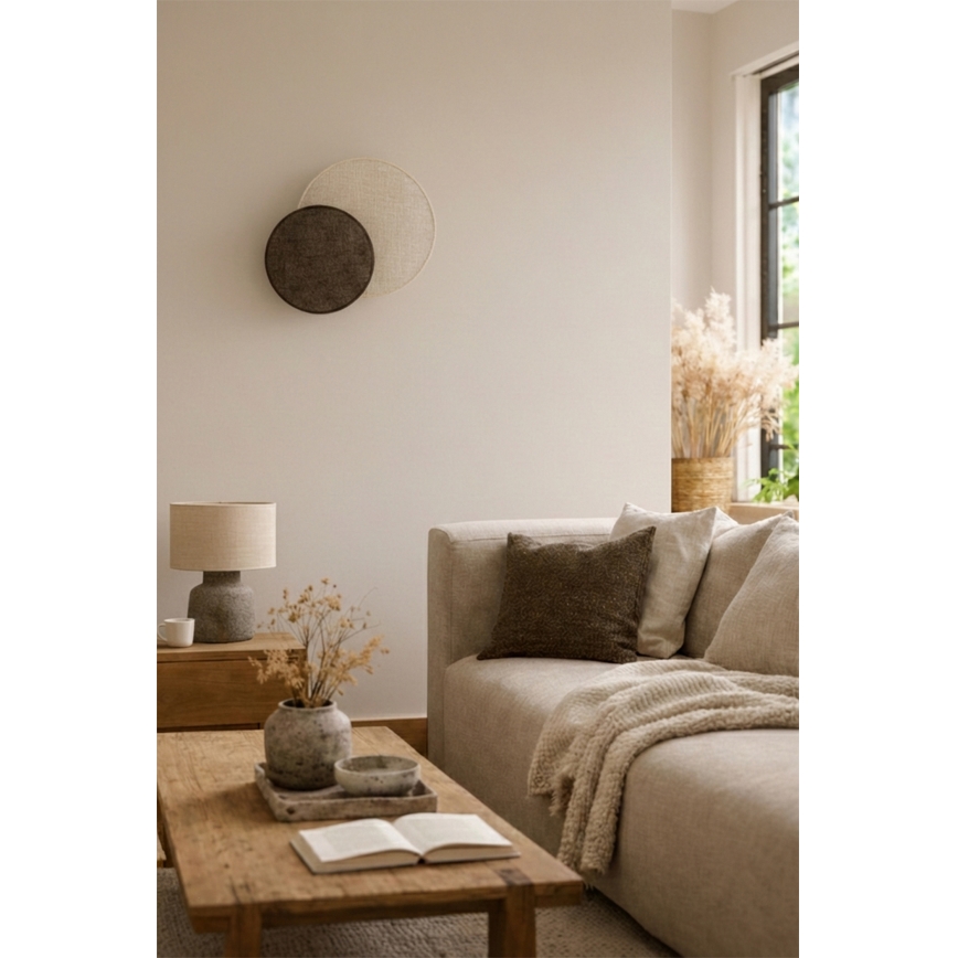 Brilagi - Aplica de perete CIRCLES 1xE27/60W/230V Ø 35 cm crem/maro