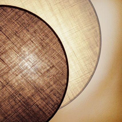 Brilagi - Aplica de perete CIRCLES 1xE27/60W/230V Ø 35 cm crem/maro