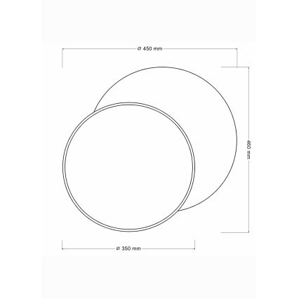 Brilagi - Aplica de perete CIRCLES 1xE27/60W/230V Ø 45 cm crem/maro