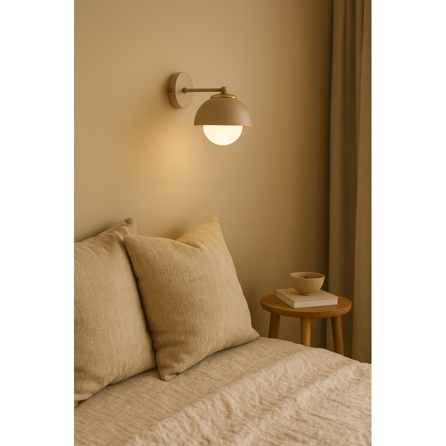 Brilagi - Aplica de perete COSMO 1xE27/60W/230V bej/auriu