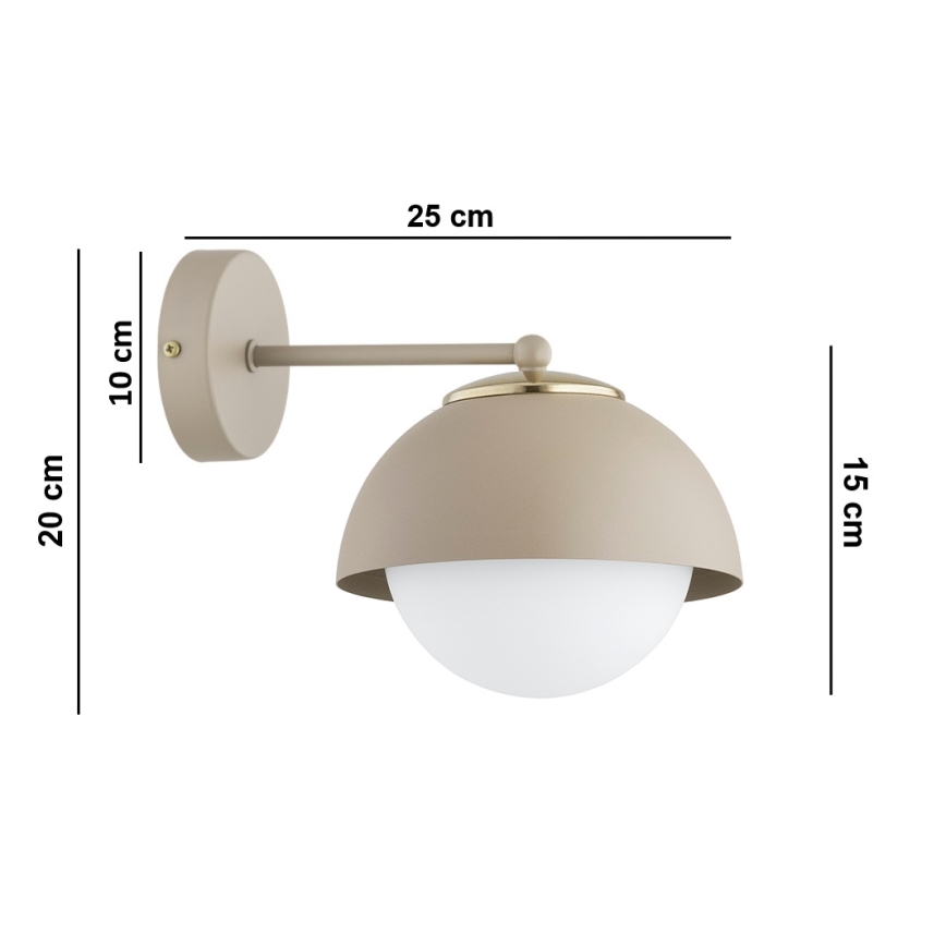 Brilagi - Aplica de perete COSMO 1xE27/60W/230V bej/auriu