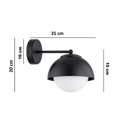 BRILAGI - Aplica de perete COSMO 1xE27/60W/230V neagră