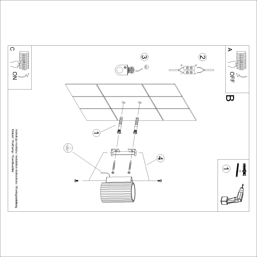 Brilagi - Aplica de perete CRESTO 1xGU10/10W/230V 10 cm roșie