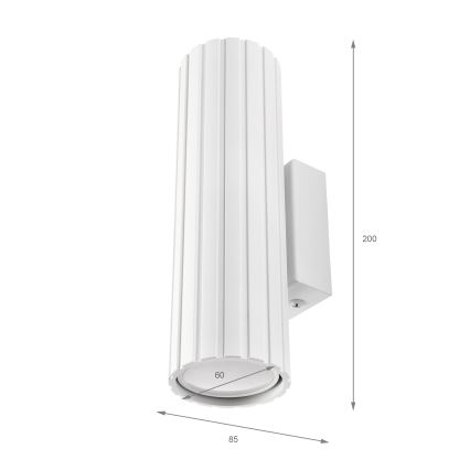 Brilagi - Aplica de perete CRISPINA 2x GU10, 10W, 230V, 20 cm, alb