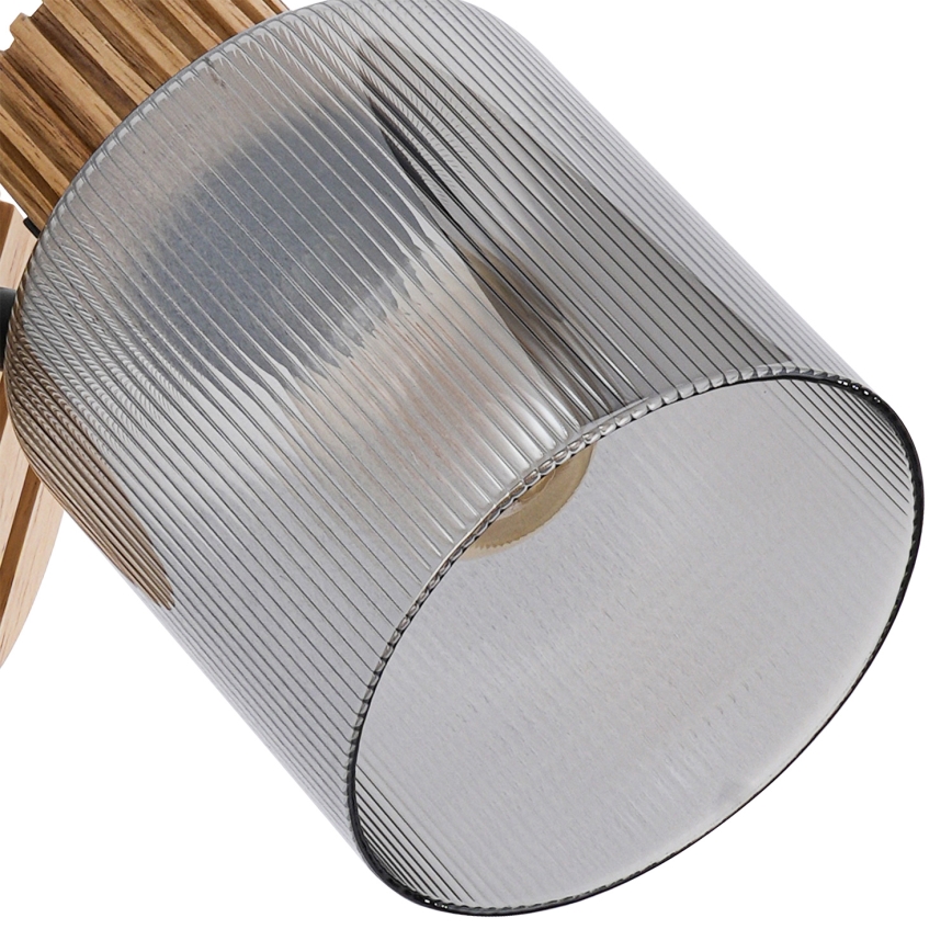 Brilagi - Aplica de perete cu spot HYGGE 1xE14/15W/230V, lemn de hevea/fumuriu