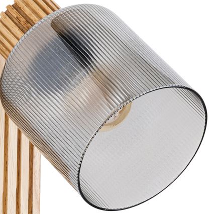 Brilagi - Aplică de perete cu spot HYGGE 1xE14/15W/230V, lemn/fumuriu