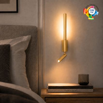BRILAGI - Aplică de perete cu spot LED VIXON LED/3W/230V + LED/5W auriu CRI 90