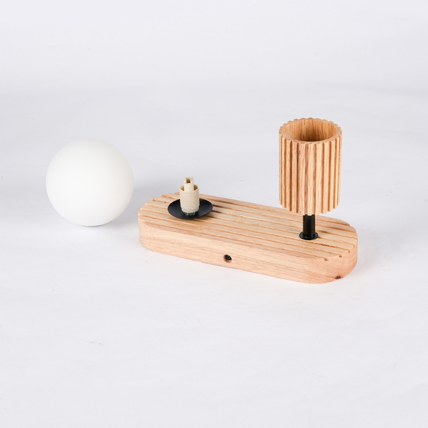 Brilagi - Aplică spot de perete MODERN WOOD, 1xG9/5W/230V + 1xGU10/8W, lemn