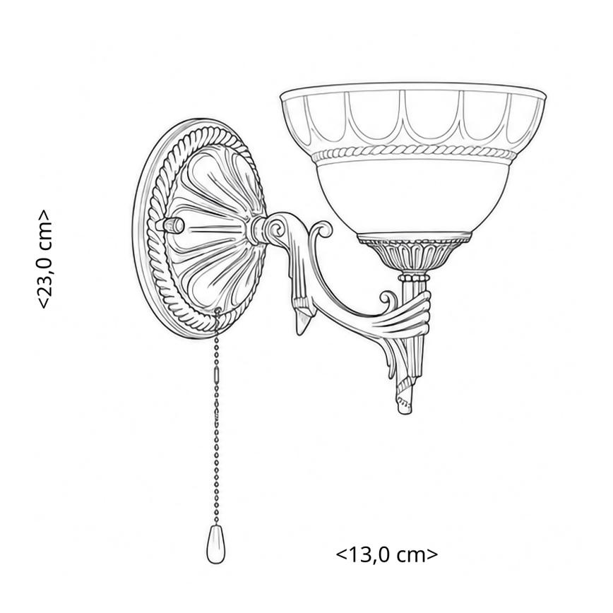 BRILAGI - Aplică de perete DAHLIA 1xE27/40W/230V alamă
