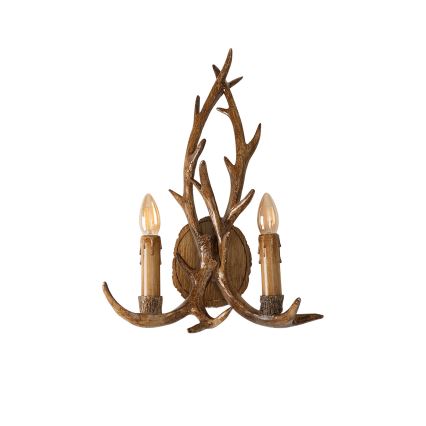 Brilagi - Aplica de perete DEER, 2xE14/10W/230V, cu coarne