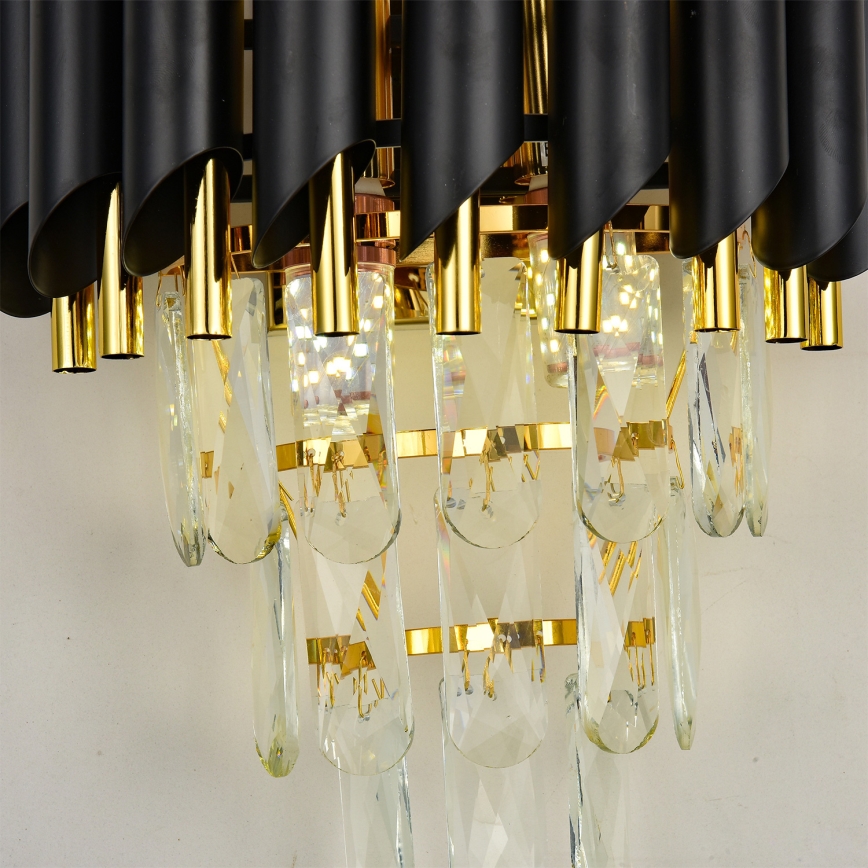 Brilagi - Aplică de perete ECLIPSE 2xE14/10W/230V negru/auriu