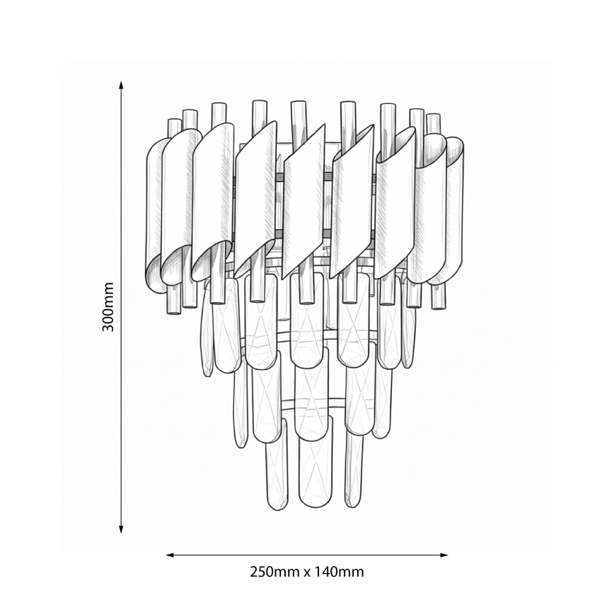Brilagi - Aplică de perete ECLIPSE 2xE14/10W/230V negru/auriu