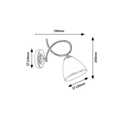 Brilagi - Aplică de perete FRED 1xE27/60W/230V crom lucios