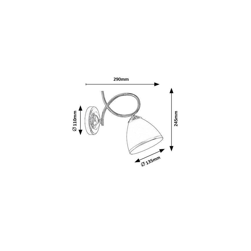 Brilagi - Aplică de perete FRED 1xE27/60W/230V crom lucios