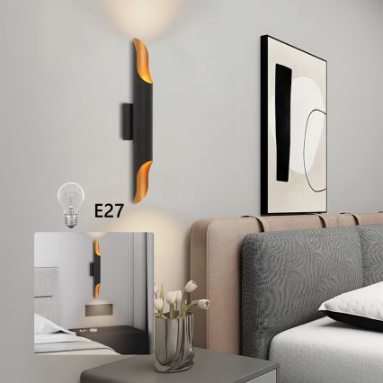 Brilagi - Aplica de perete KALMAR 2xE27/40W/230V negru/bronz