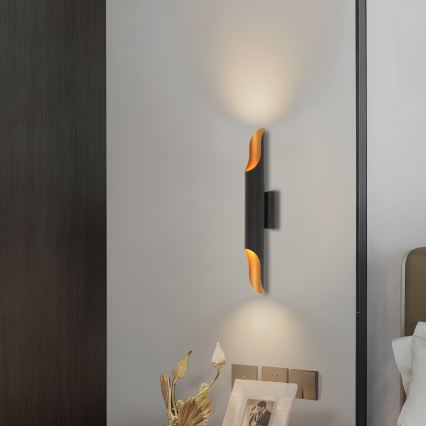 Brilagi - Aplica de perete KALMAR 2xE27/40W/230V negru/bronz