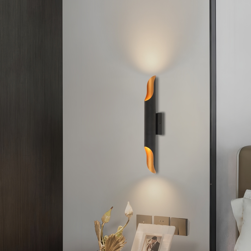 Brilagi - Aplica de perete KALMAR 2xE27/40W/230V negru/bronz