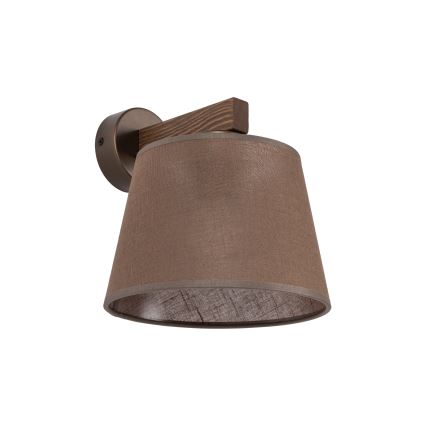 Brilagi - Aplica de perete LATTE 1xE27/15W/230V pin/maro