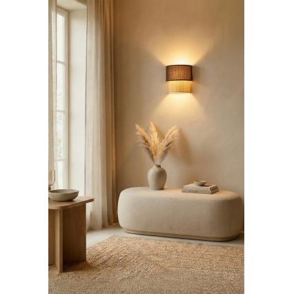 Brilagi - Aplica de perete LED BOHO ECO 1xE27/10W/230V maro/crem